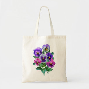 Bouquet von Violets Pansy Blume Tragetasche