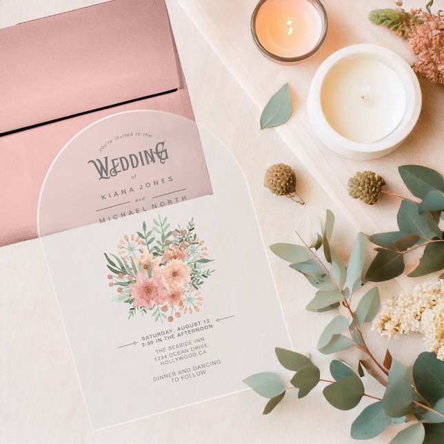 Bouquet Wedding Blush ID654 Acryleinladungen (Von Creator hochgeladen)