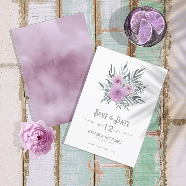 Bouquet Wedding Lilac ID654 Save The Date (Von Creator hochgeladen)
