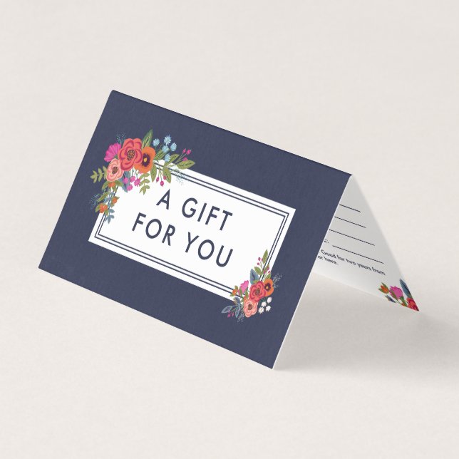 Bouquets floraux Boho - Certificat cadeau (Front)