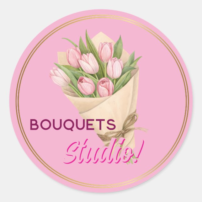 Bouquets logo commercial Sticker (Devant)