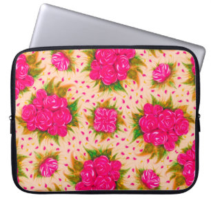 Bouquets mit lila Rose auf hellrosa Untergründen Laptopschutzhülle