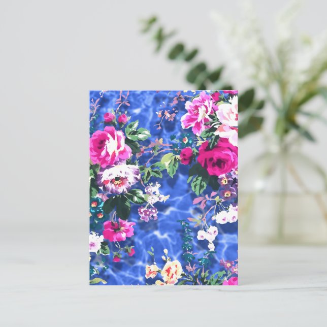 Bouquets mit Rose Postkarte (Stehend Vorderseite)