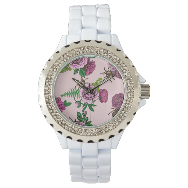 Bouquets und Tarantula Armbanduhr (Vorderseite)