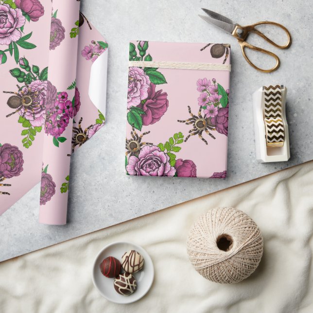 Bouquets und Tarantula Geschenkpapier (Basteln)