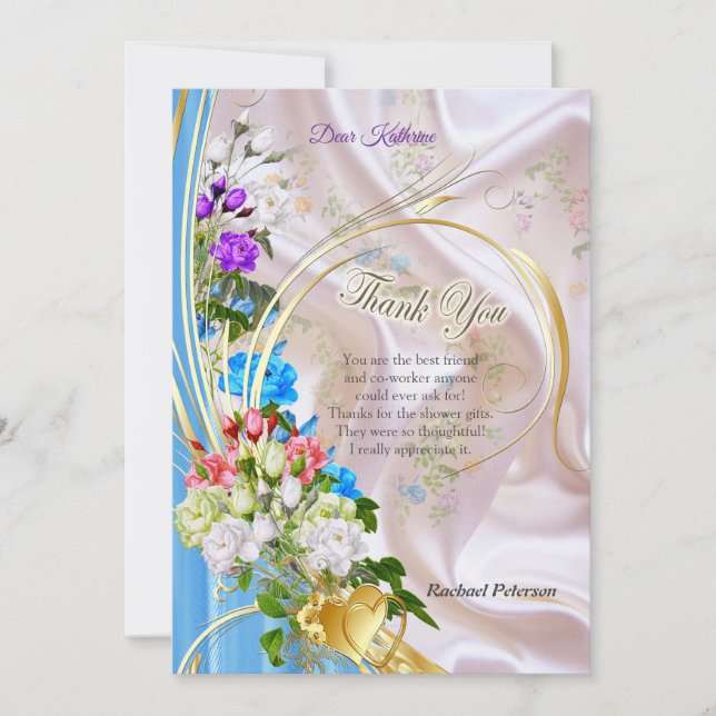 Bouquets von mehrfarbigen Rose auf Seidentexturen (Vorderseite)