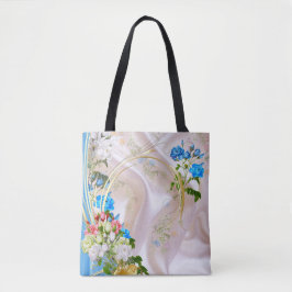 Bouquets von mehrfarbigen Rose auf Seidentexturen Tasche