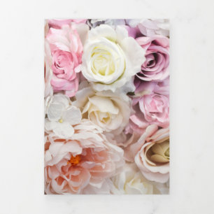 Bouquets von Rose 1 Dreifach Gefaltete Urlaubskarte