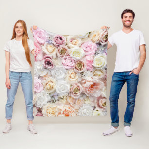 Bouquets von Rose 1 Fleecedecke