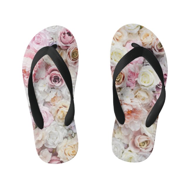 Bouquets von Rose 1 Kinderbadesandalen (Fußbett)