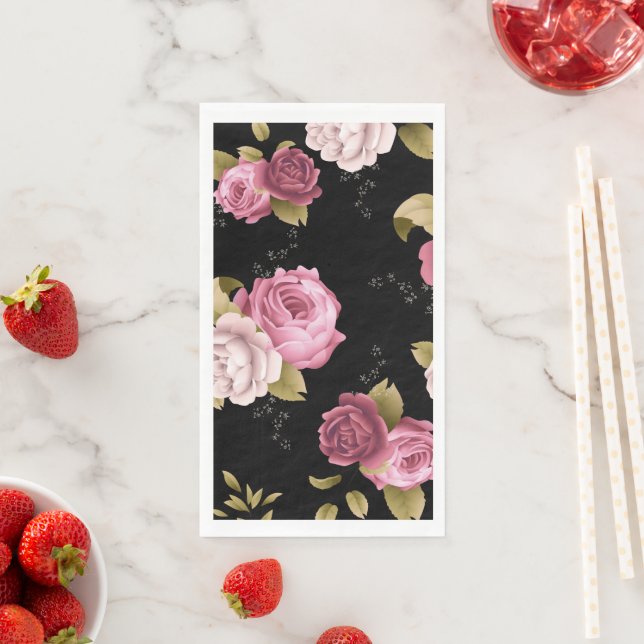 Bouquets von Rose 3 Serviette (Beispiel)