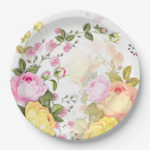 Bouquets von Rose 4 Pappteller