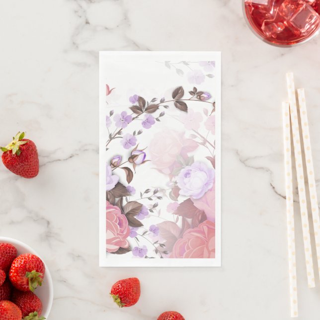 Bouquets von Rose 5 Serviette (Beispiel)