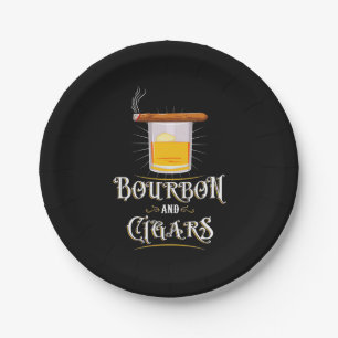 Bourbon And Cigars Pappteller
