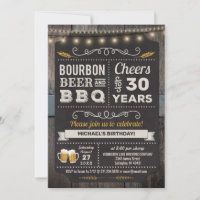 Bourbon Beer et BBQ 30e anniversaire Invitation