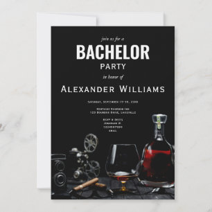 Bourbon & Cigars Kentucky Whiskey Bachelor Party Einladung