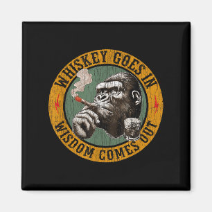 Bourbon geht in Weisheit kommt aus AffenWhiskey Magnet