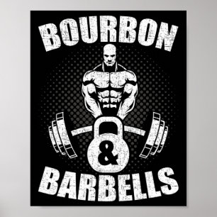 Bourbon-Hanteln Fitness Bodybuilding Gewichtheben Poster