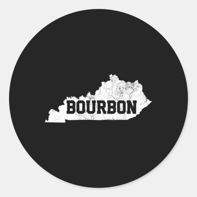 Bourbon Kentucky Whiskey Drinks S Runder Aufkleber (Vorderseite)