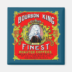 Bourbon King Fest geröstete Kaffees Magnet