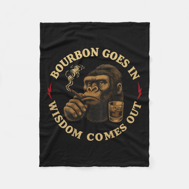 Bourbon kommt in Weisheit aus AffenWhiskey (o Fleecedecke (Vorderseite)