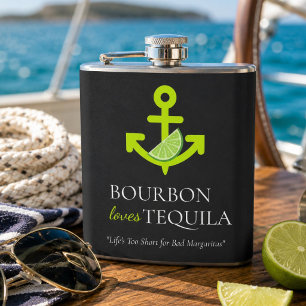 Bourbon liebt Tequila Anchor Lime Margarita Sail Flachmann