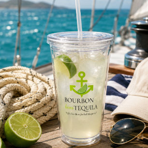 Bourbon Loves Tequila Anker Lime Margarita Sail Acryltrinkbecher