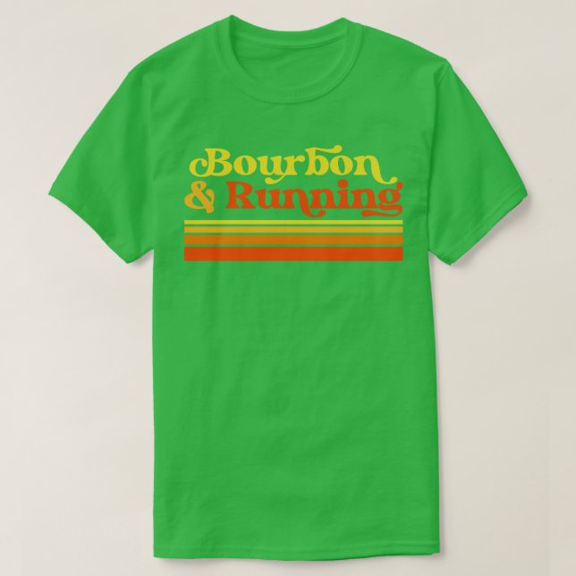 Bourbon Running Bourbon Drinker Marathon Runner T-Shirt (Design vorne)