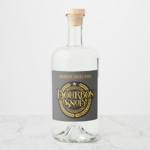 Bourbon Snob - lustiger Whiskeytrinker Alkoholflaschenetikett