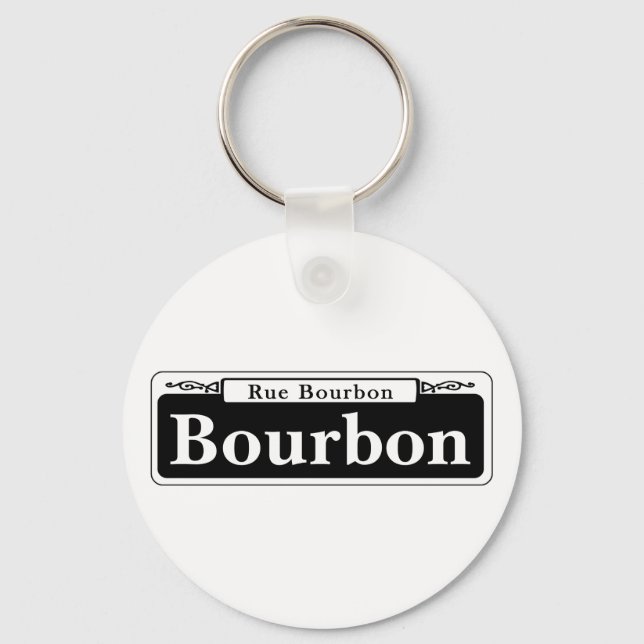 Bourbon St., New Orleans Street Sign Schlüsselanhänger (Vorderseite)