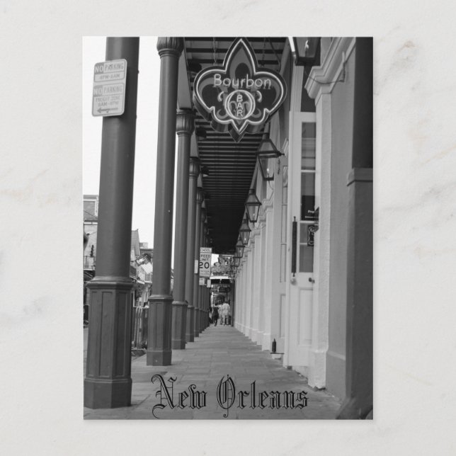 Bourbon-Straße Postkarte (Vorderseite)