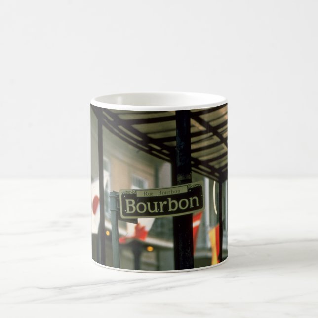 Bourbon-Straßenschild in New Orleans Kaffeetasse (Mittel)