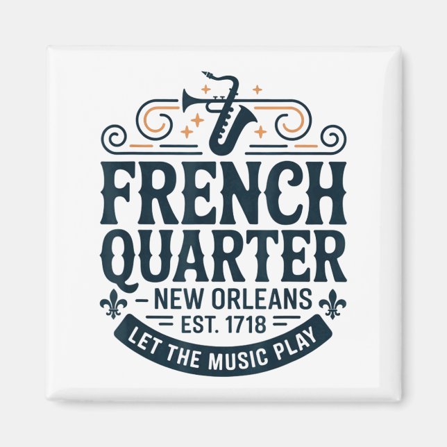 Bourbon Street French Quarter New Orleans Mardi Gr Magnet (Vorne)