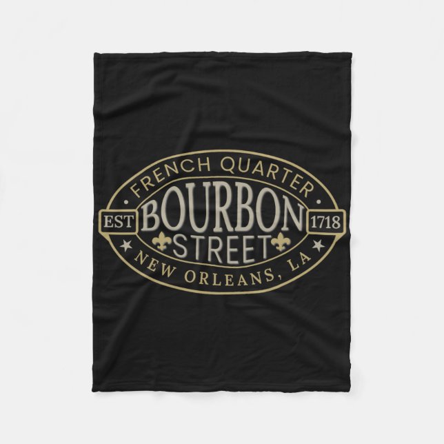 Bourbon Street New Orleans French Quarter Louisian Fleecedecke (Vorderseite)