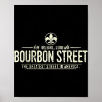 Bourbon Street New Orleans Louisiana abgenutzt