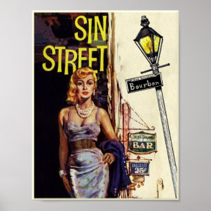 Bourbon Street, New Orleans Reiseplakat Poster