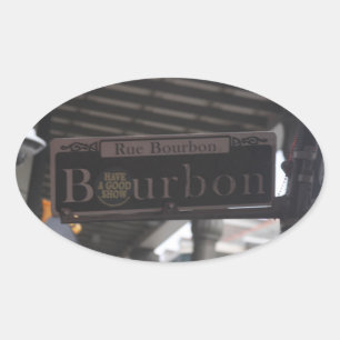 Bourbon Street Schild Aufkleber