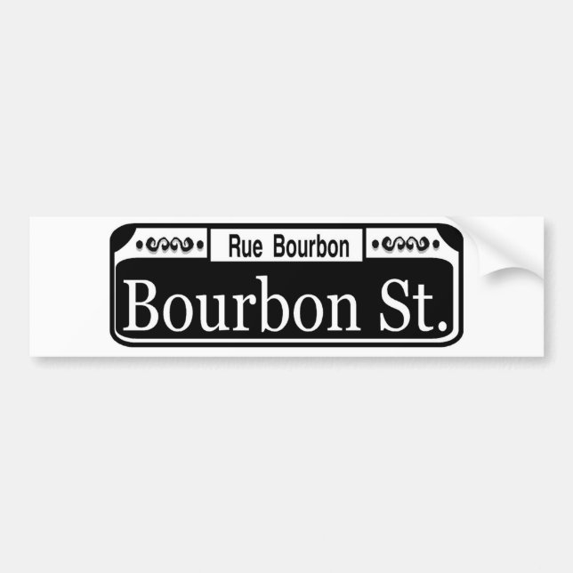 Bourbon Street Sign Autoaufkleber (Vorne)