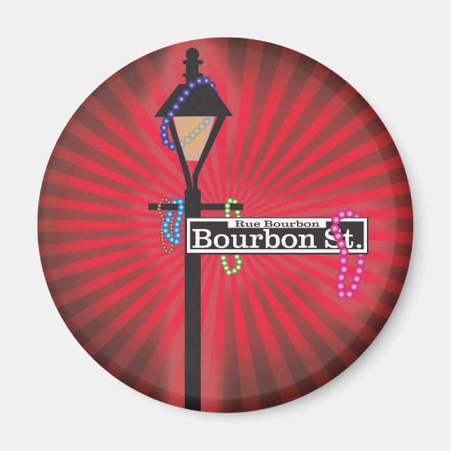 Bourbon Street Sign Magnet (Vorne)