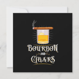 Bourbon und Zigarren Einladung