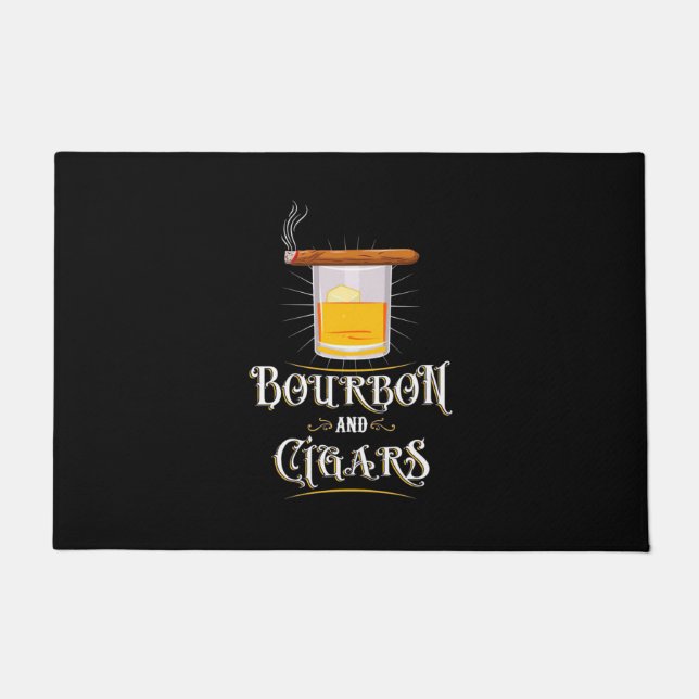 Bourbon und Zigarren Fußmatte (Vorderseite)