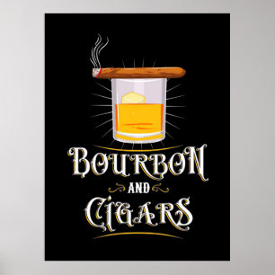 Bourbon und Zigarren Poster