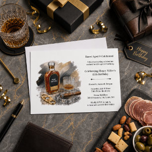 Bourbon-Verkostung zum 45. Geburtstag Whiskey-Ziga Einladung