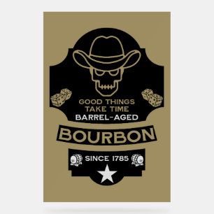 Bourbon Whiskey Art Acrylschild