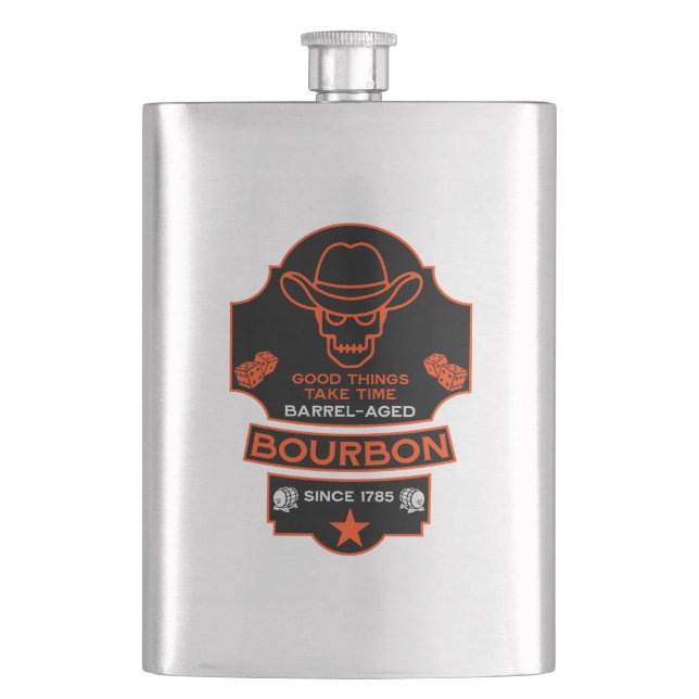 Bourbon Whiskey Art Flachmann (Vorderseite)