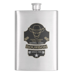Bourbon Whiskey Art Flachmann