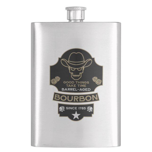 Bourbon Whiskey Art Flachmann (Vorderseite)