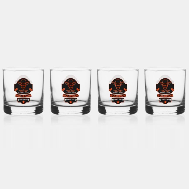 Bourbon Whiskey Art Whiskyglas (Vorderseite)