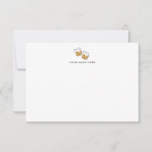 Bourbon/Whiskey-Notecard Dankeskarte
