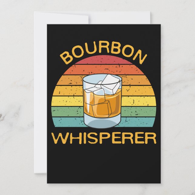 Bourbon Whisperer Whiskey Bourbon Drink Geschenk Dankeskarte (Vorderseite)